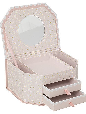 Boîte à bijoux enfant carton avec miroir LANA
