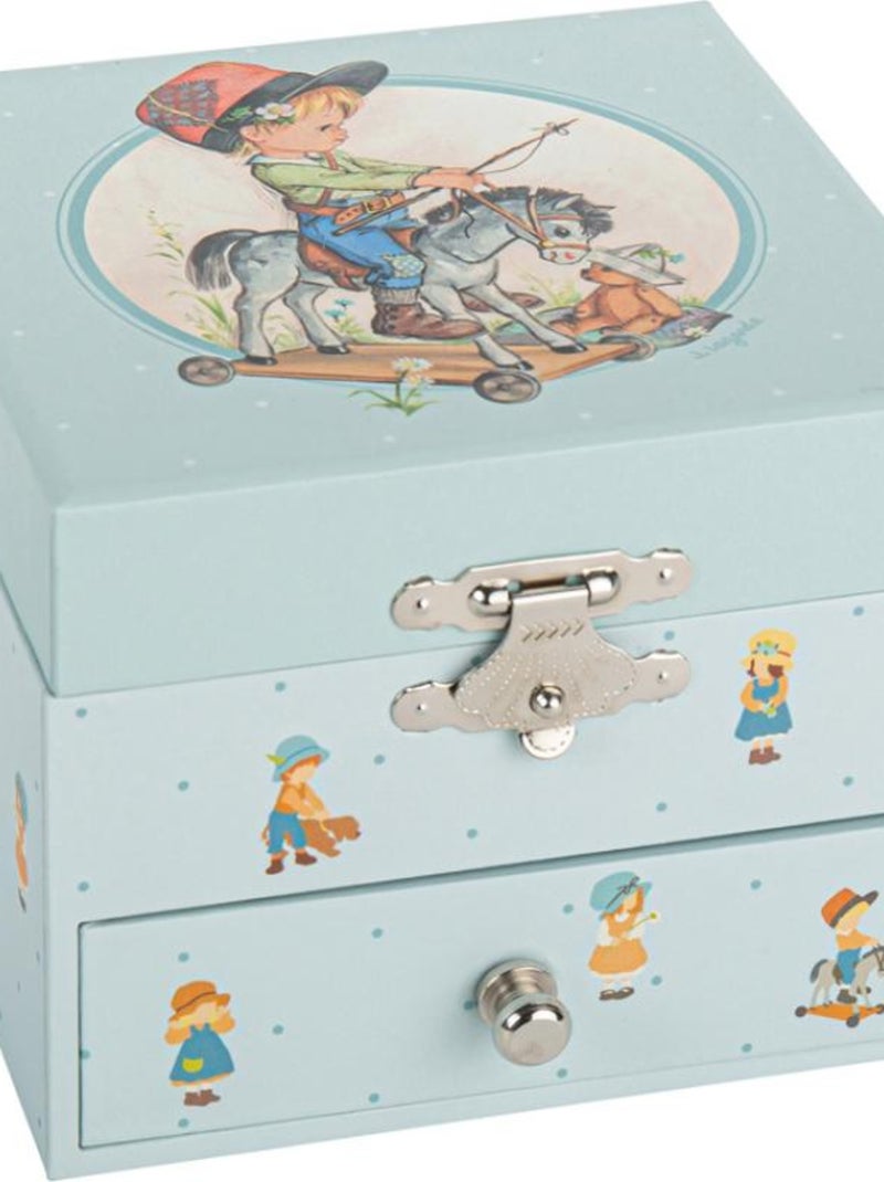 Boîte À Bijoux Musicale Mémoire D'enfance Jeanne Lagarde Bleu - Kiabi