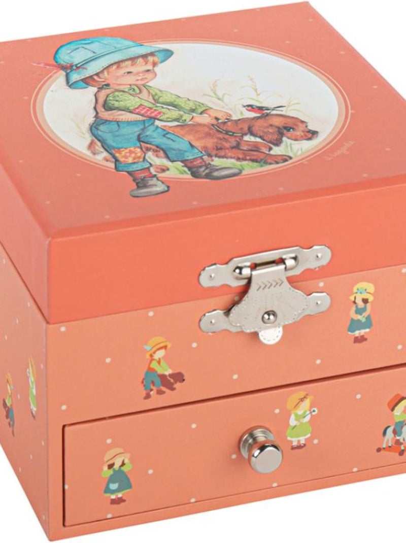 Boîte À Bijoux Musicale Mémoire D'enfance Jeanne Lagarde Orange - Kiabi