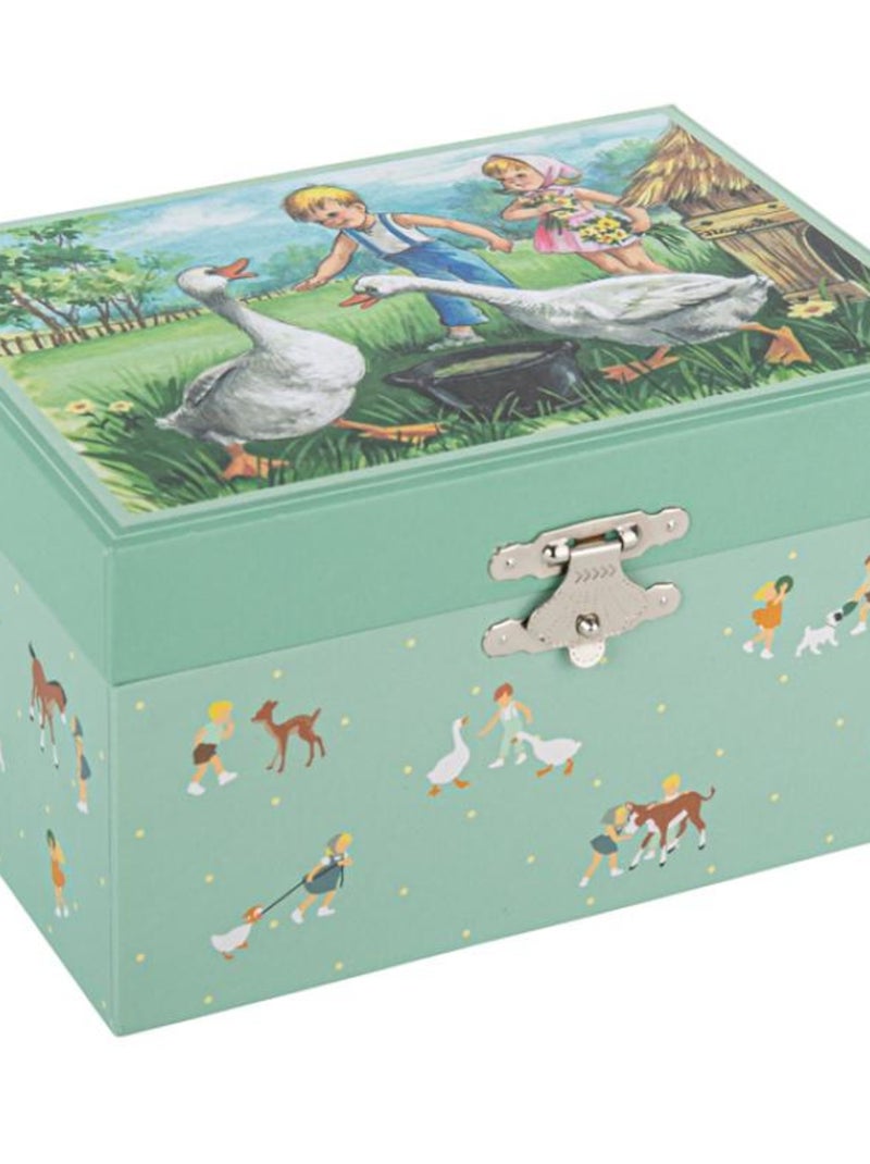 Boîte À Bijoux Musicale Oies Mémoire D'enfance Jeanne Lagarde Vert - Kiabi