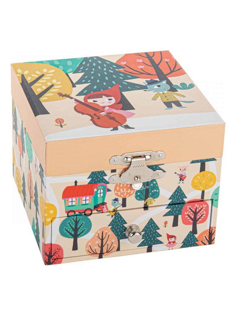 Boîte à bijoux musicale Petit Chaperon Rouge Orange - Kiabi