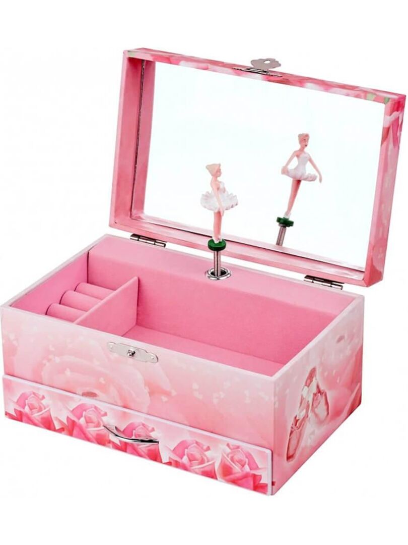 Grande boîte à bijoux musicale à tiroirs Ballerine rose - N/A - Kiabi -  37.95€