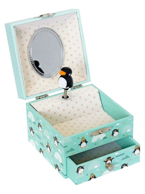 Boîte à bijoux musicale phosphorescente pingouin - Kiabi