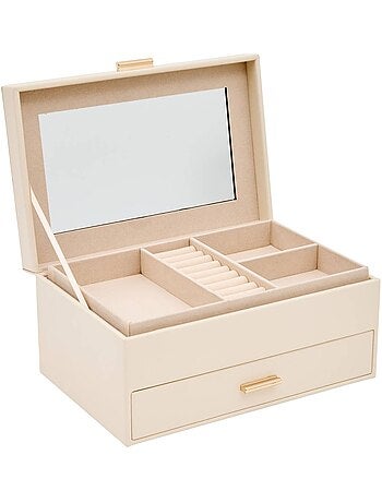 Boîte à bijoux rectangulaire avec tiroir NATTY