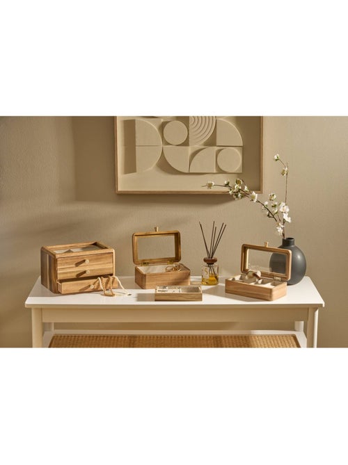 Boîte à bijoux rectangulaire en acacia ASSIA - Kiabi