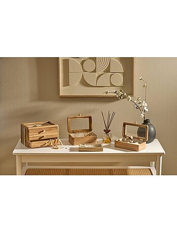 Boîte à bijoux rectangulaire en acacia ASSIA