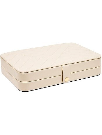 Boîte à bijoux rectangulaire en cuirette NATTY