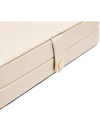 Boîte à bijoux rectangulaire en cuirette NATTY