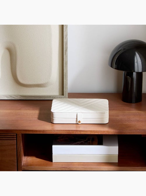 Boîte à bijoux rectangulaire en cuirette NATTY - Kiabi