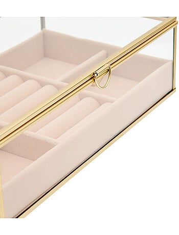 Boîte à bijoux rectangulaire en verre JUDE