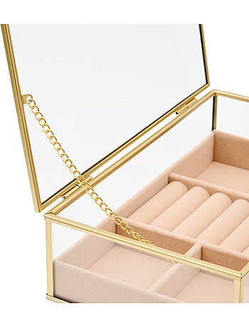 Boîte à bijoux rectangulaire en verre JUDE