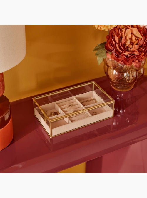 Boîte à bijoux rectangulaire en verre JUDE - Kiabi