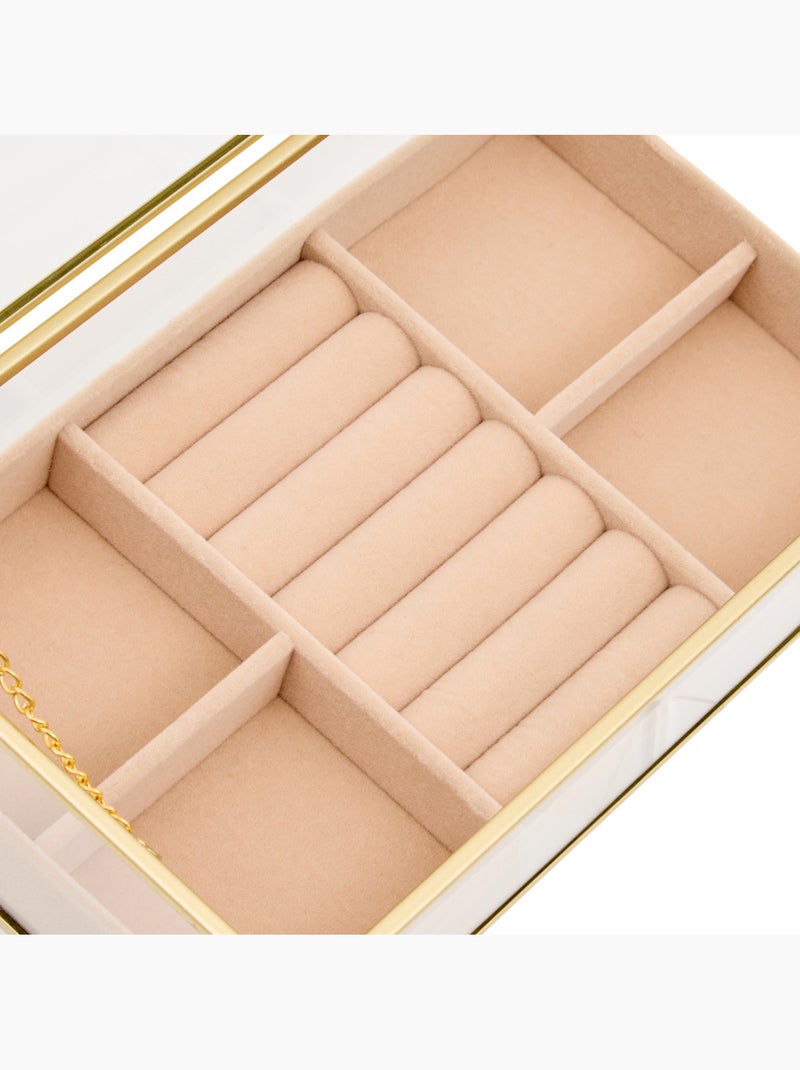 Boîte à bijoux rectangulaire en verre JUDE Transparent - Kiabi