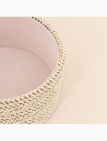 Boite à bijoux ronde en fibres naturelles 14cm