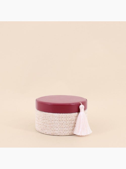 Boite à bijoux ronde en fibres tressées 14cm - Kiabi