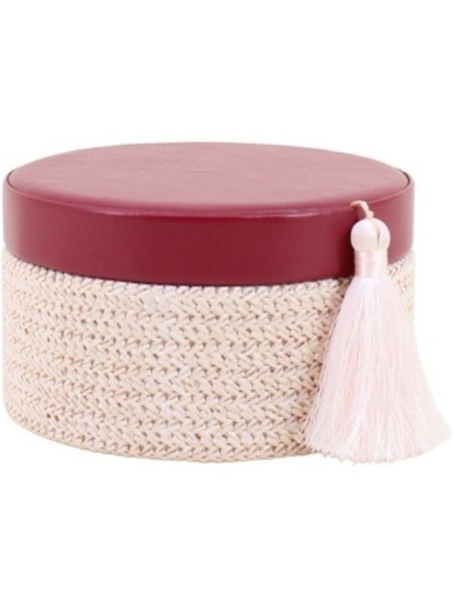 Boite à bijoux ronde en fibres tressées 14cm - Kiabi