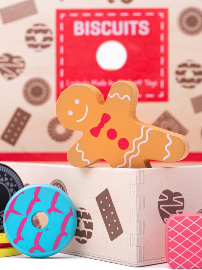 Boîte à biscuits en bois Beige - Kiabi