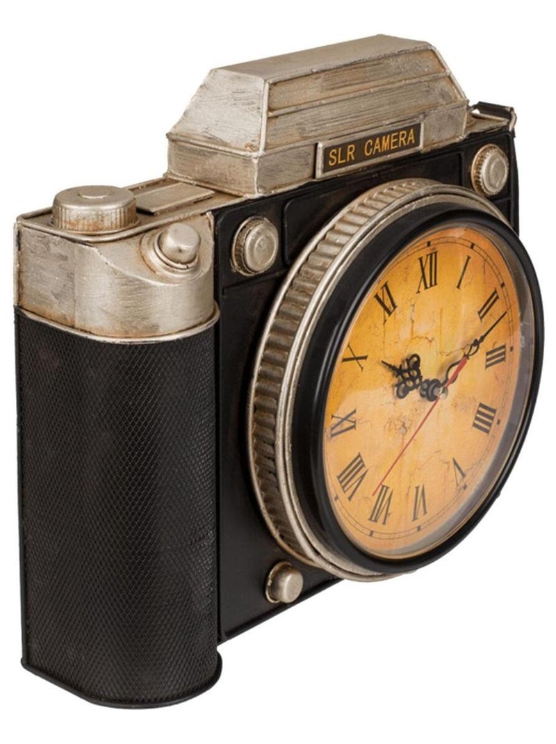 Boîte à clefs appareil photo avec horloge Vintage Noir - Kiabi