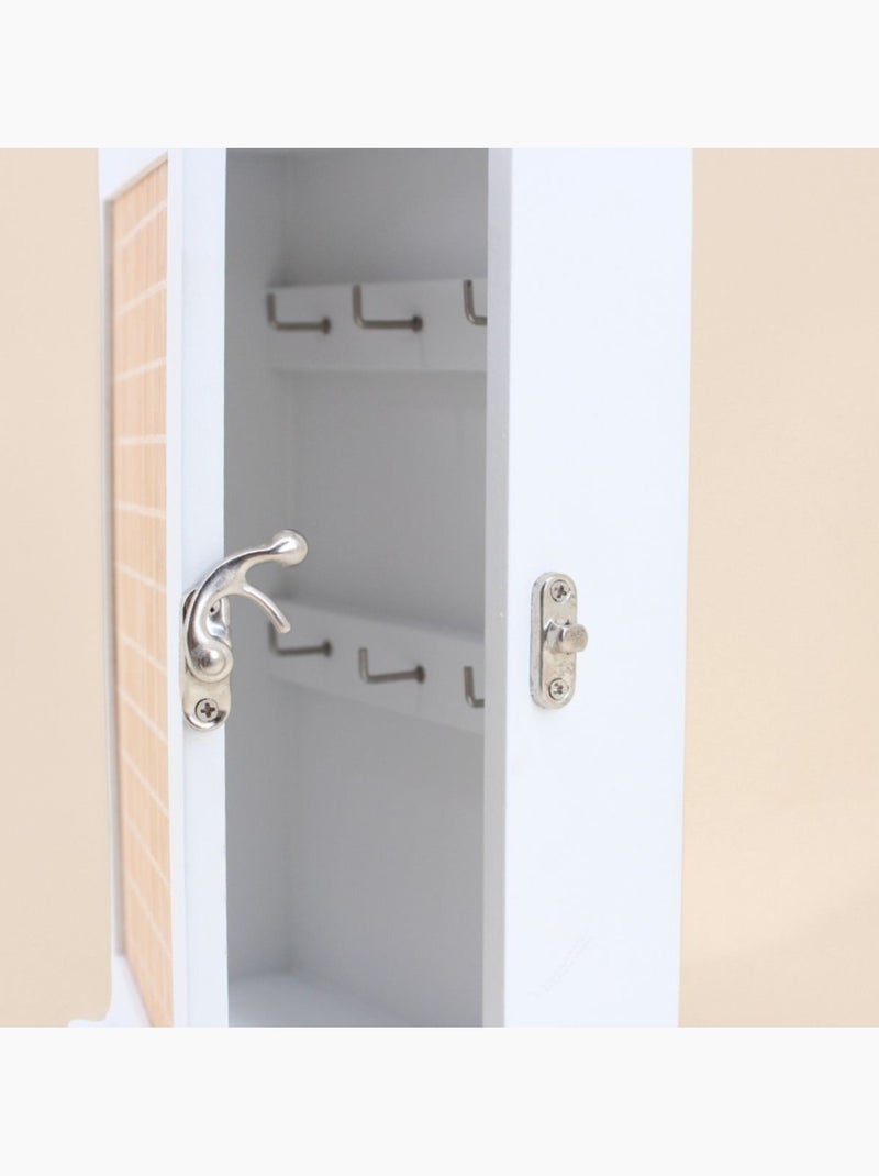 Boite à clés en bambou 25x19cm Blanc - Kiabi