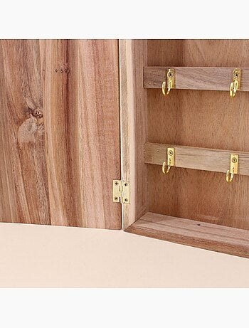Boite à clés en bois avec porte 28x20cm