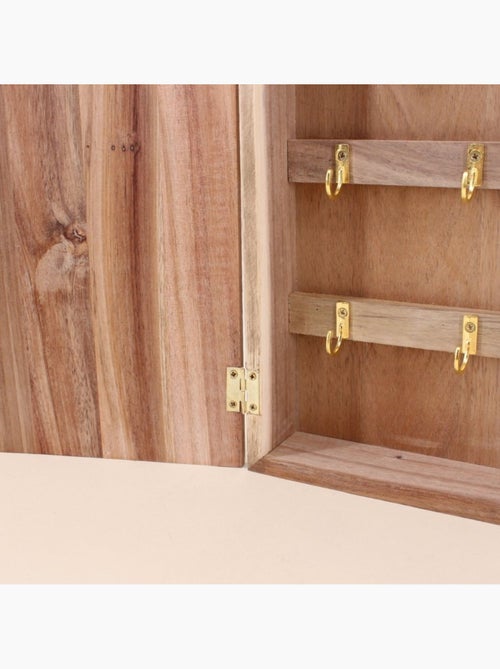 Boite à clés en bois avec porte 28x20cm - Kiabi