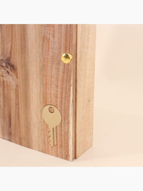 Boite à clés en bois avec porte 28x20cm - Kiabi