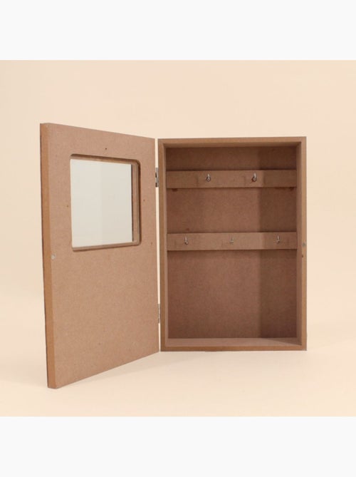 Boite à clés en bois avec porte - Kiabi