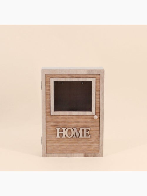 Boite à clés en bois avec porte - Kiabi