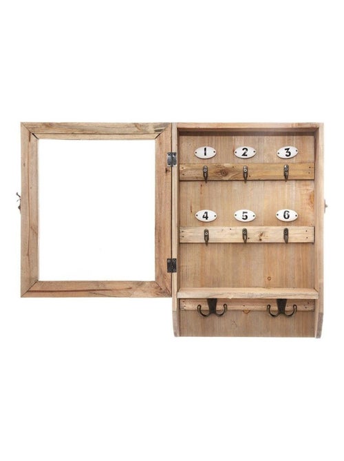 Boîte à clés rétro en bois - Kiabi