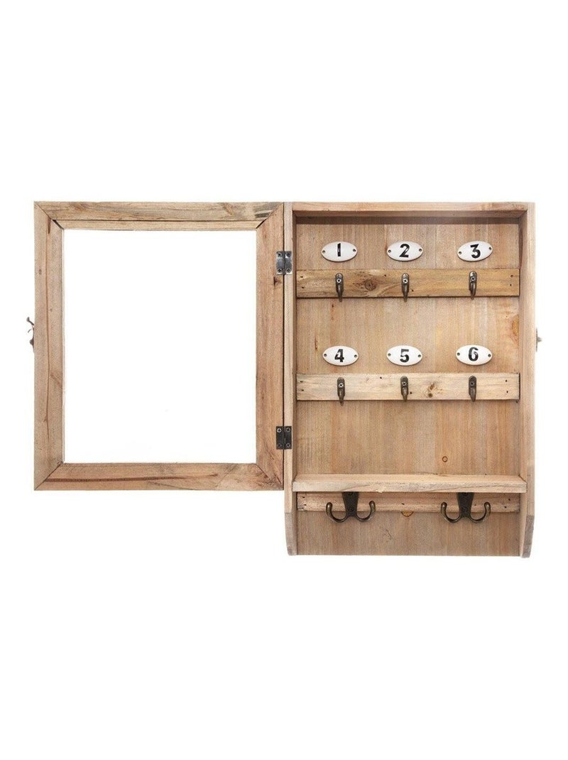 Boîte à clés rétro en bois Marron - Kiabi