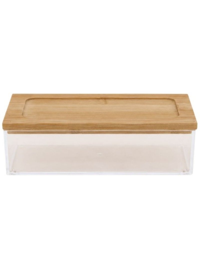 Boite à cosmétiques rectangulaire 19cm Transparent - Kiabi