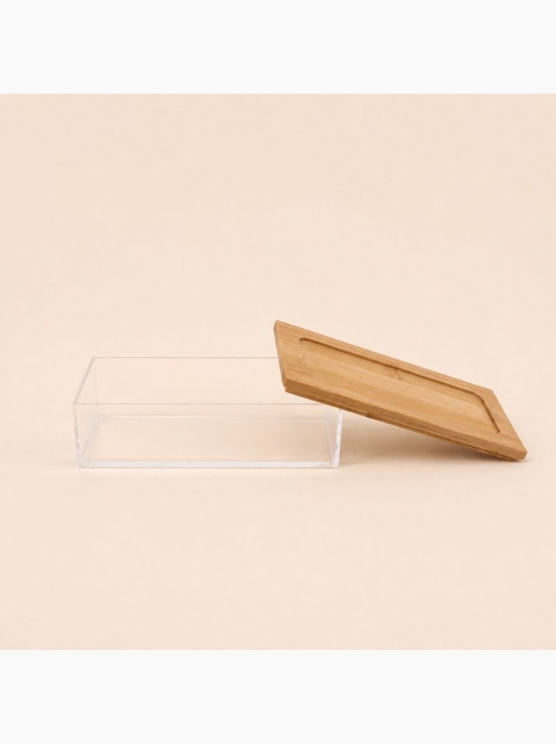 Boite à cosmétiques rectangulaire 19cm Transparent - Kiabi