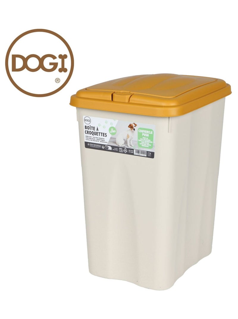 Boîte à croquettes avec couvercle push COCO Blanc - Kiabi