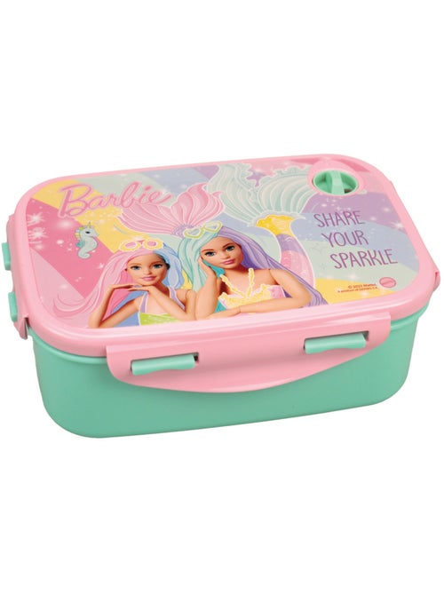 Boîte à goûter Barbie 'Barbie' mermaid arc-en-ciel en PVC 17 cm - Kiabi