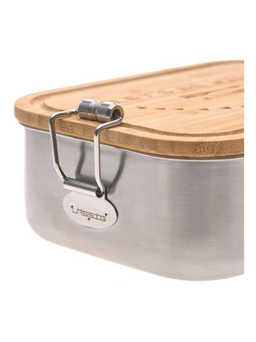 Boîte à goûter en inox et bambou Adventure - Kiabi