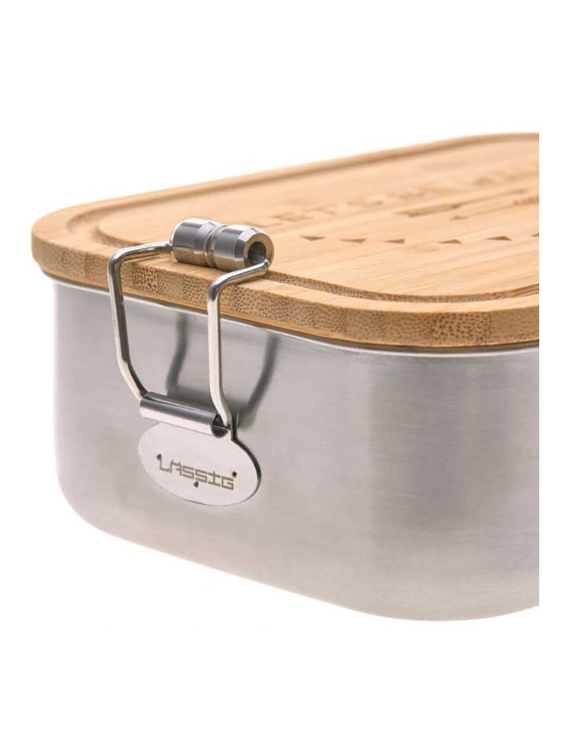 Boîte à goûter en inox et bambou Adventure Multicolore - Kiabi