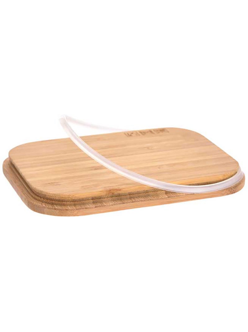Boîte à goûter en inox et bambou garden explorer Beige - Kiabi