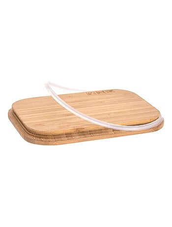 Boîte à goûter en inox et bambou Nature