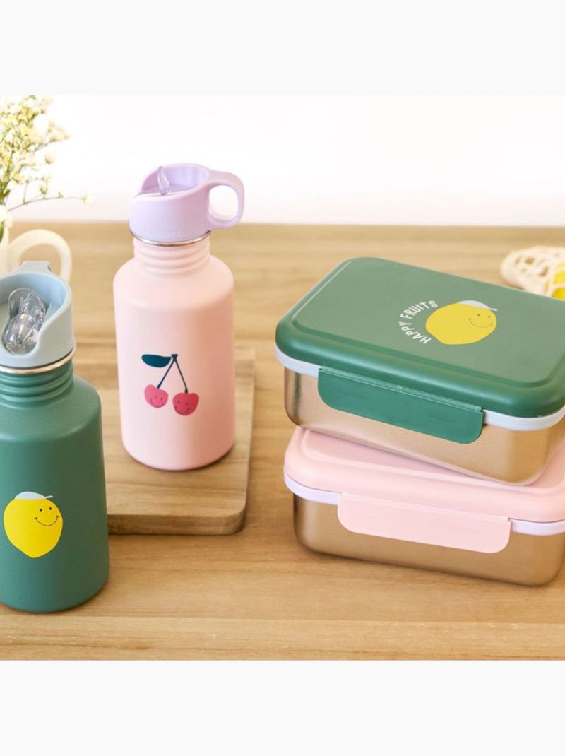 Boîte à goûter en inox Happy Fruits Lemon Multicolore - Kiabi