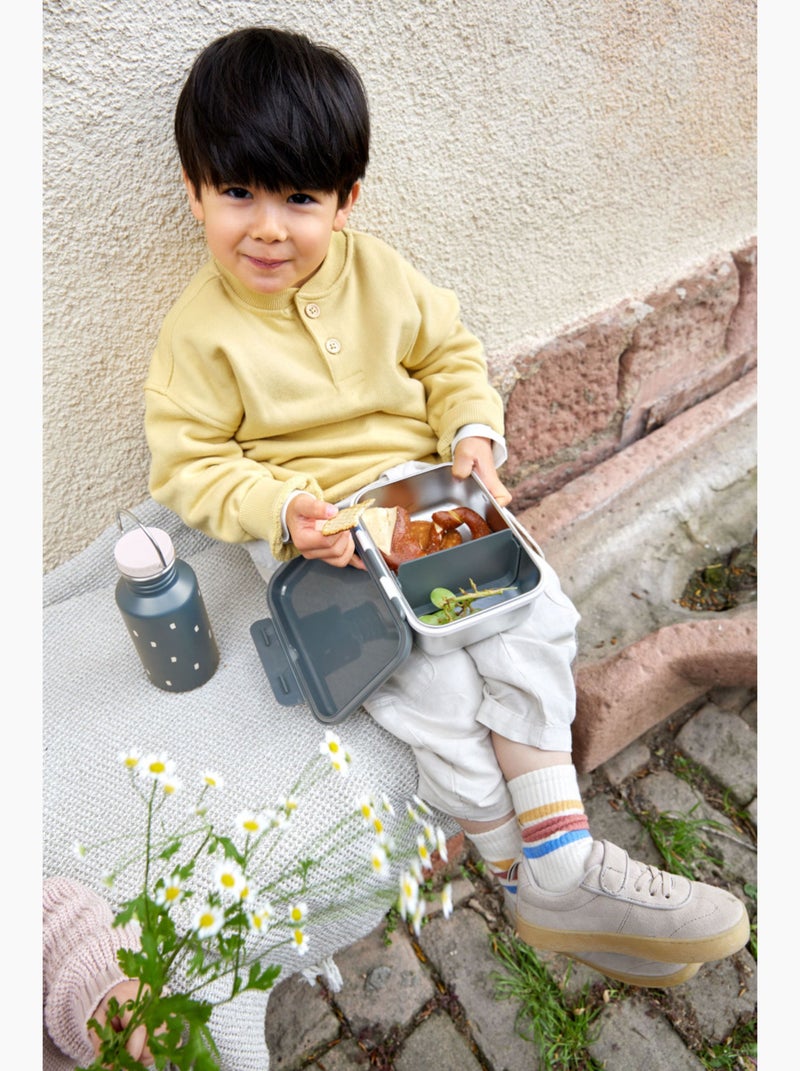 Boîte à goûter en inox Happy Prints bleu Bleu - Kiabi