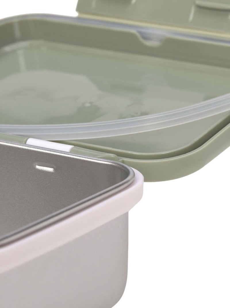 Boîte à goûter en inox Happy Prints Vert - Kiabi