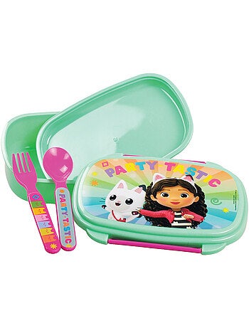 Boîte à goûter 'Gabby et la maison magique' avec couverts, PVC étanche