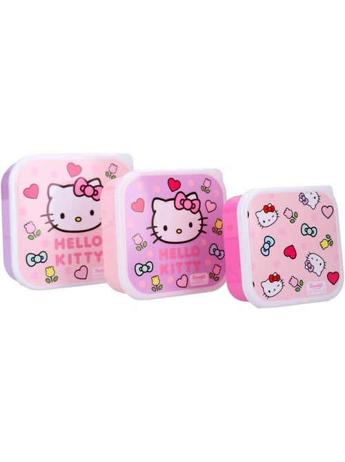 Boîte à goûter – 'Hello Kitty' – Boite goûter Kawai 3 en 1 - 12 CM - Kiabi
