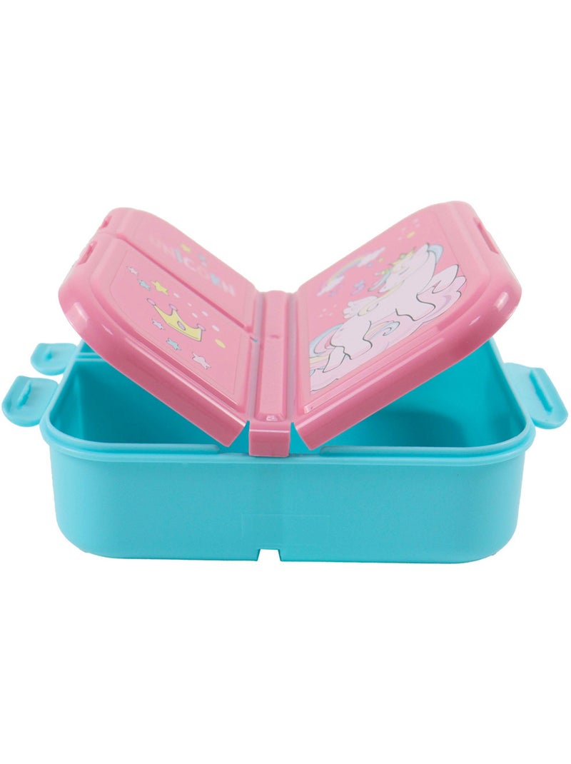 Boîte à goûter – Licorne Arc-en-ciel 17 CM Bleu ciel - Kiabi