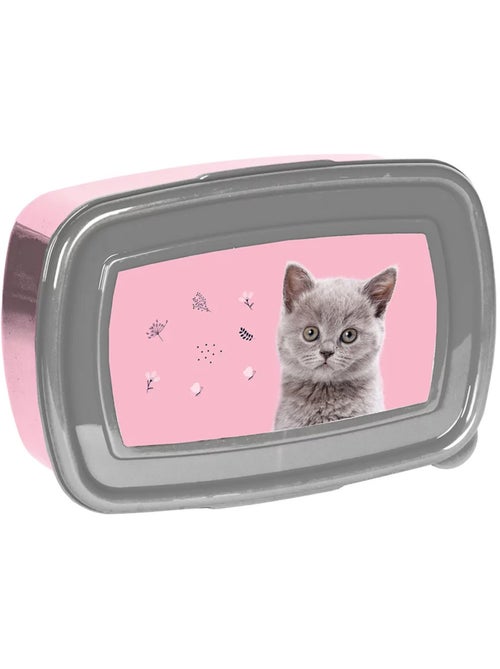Boîte à goûter NASA chat en PVC 18 x 11 x 6 cm avec panneau rose - Kiabi