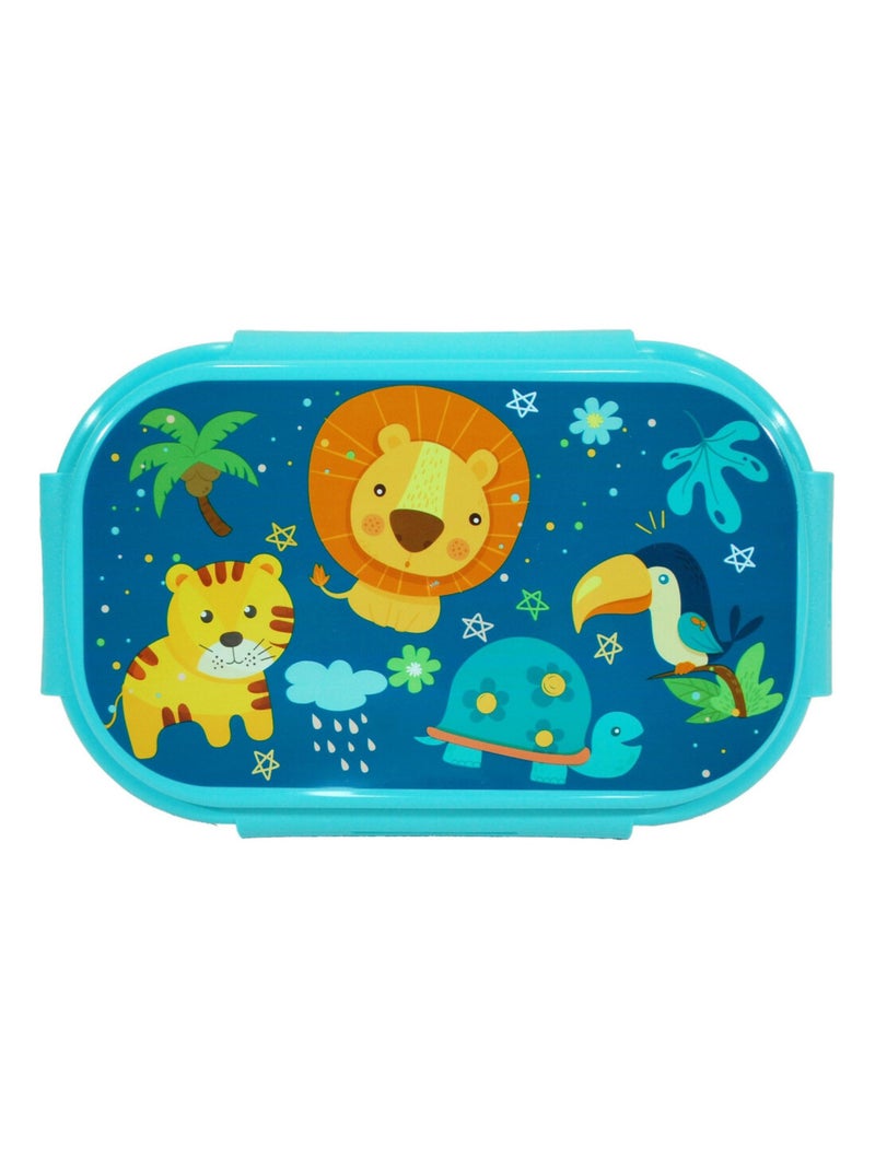 Boite à gouter ou repas rectangulaire Jungle - 21x14x6 cm Multicolore - Kiabi