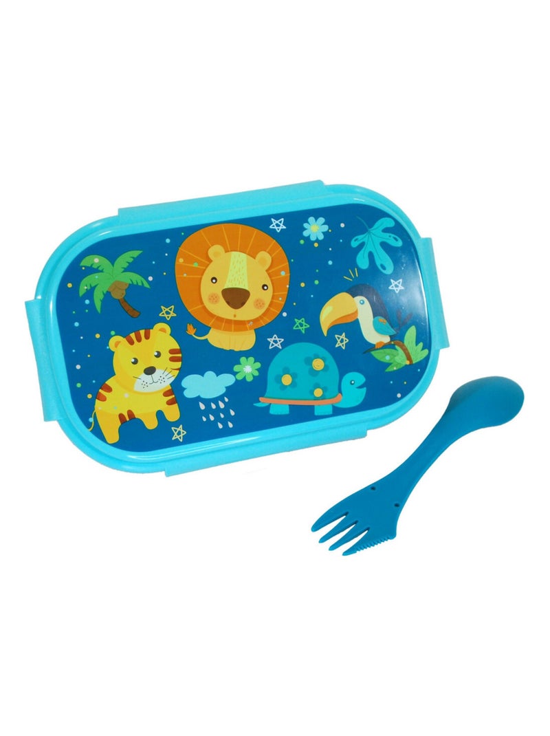 Boite à gouter ou repas rectangulaire Jungle - 21x14x6 cm Multicolore - Kiabi