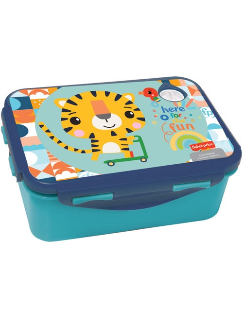 Boîte à goûter PVC 'Tiger' 17 cm avec anse et attaches latérales Fisher Price - Kiabi