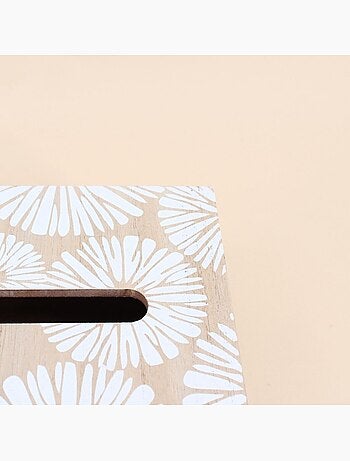 Boite à mouchoirs en bois avec mot 24x14x9cm