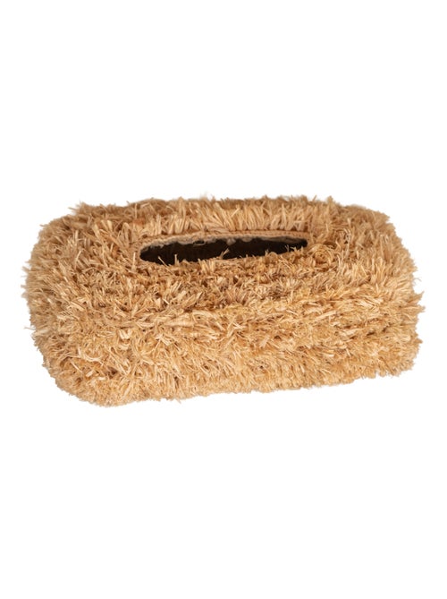 Boîte à mouchoirs en raphia naturel - Kiabi